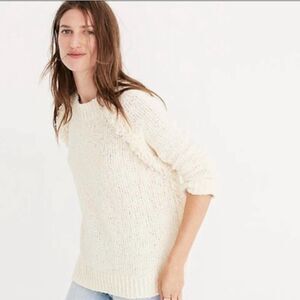 Madewell Loop Edge Pullover Cotton Blend Sweater Size Small